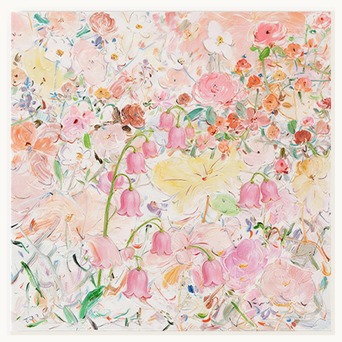 Bloom Reverie – Hand-Painted Floral Canvas Wall Art