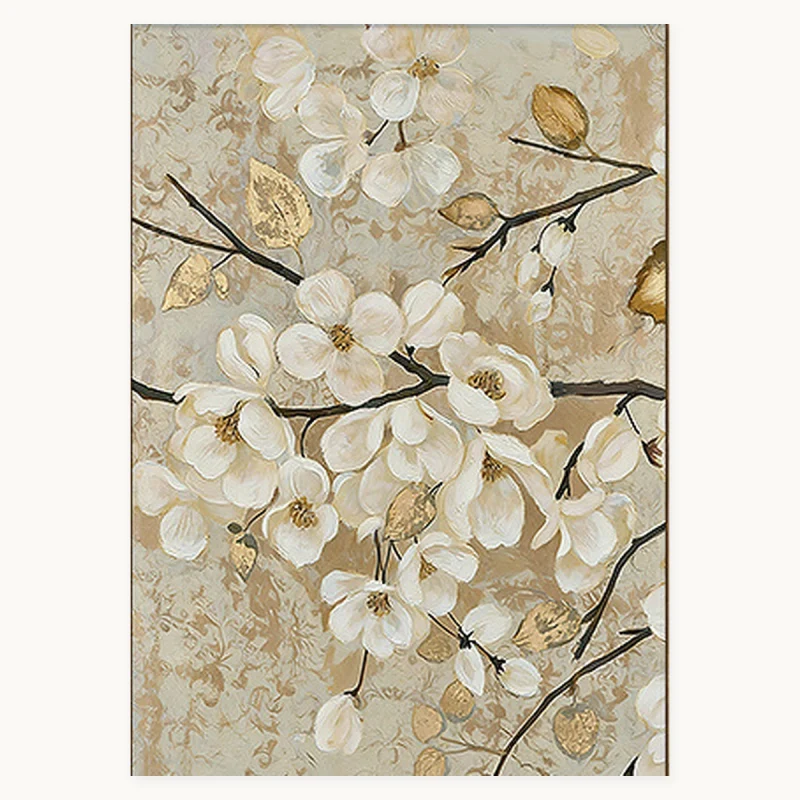 Garden Flourish hand-painted French-inspired botanical oil painting