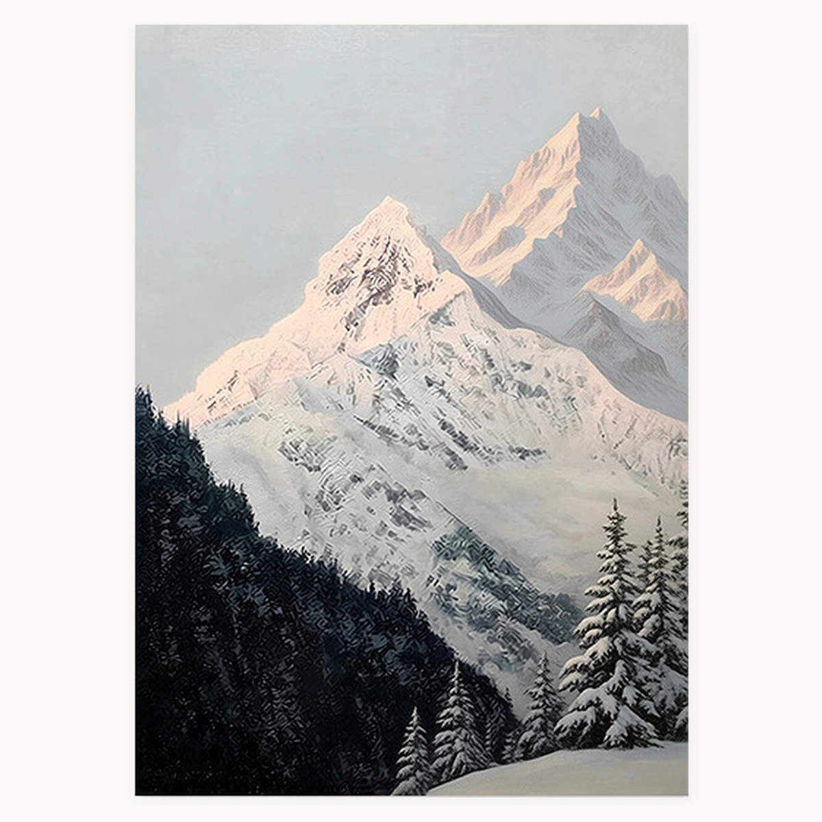 Golden Summit modern textured landscape oil painting