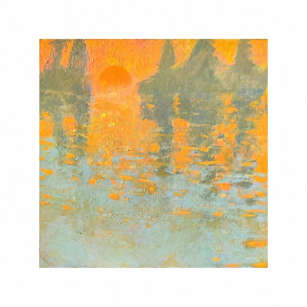 Sunrise Veil hand-painted artwork without decorative outer frame